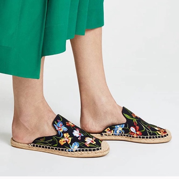 Tory Burch Shoes - Tory Burch Max Embroidered Espadrille Slide Sandal